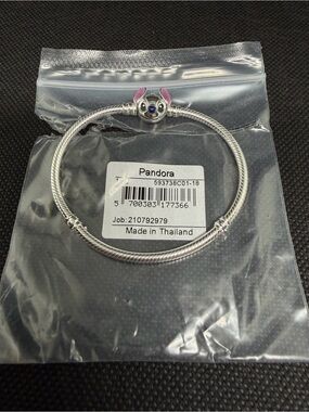 Pandora Disney’s Lilo & Stitch Silver Snake Chain Bracelet 593738C01-18cm 7.1 in